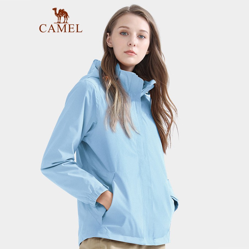 Camel outdoor stormsuit three in one or two-piece detachable autumn and winter new rainproof mountaineering jacket