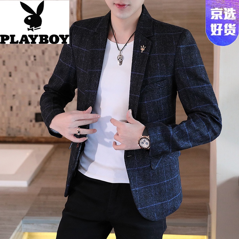 Playboy new autumn and winter small suit men's Korean version fashion slim fit spring and autumn new single suit men's coat handsome casual men's coat high grade