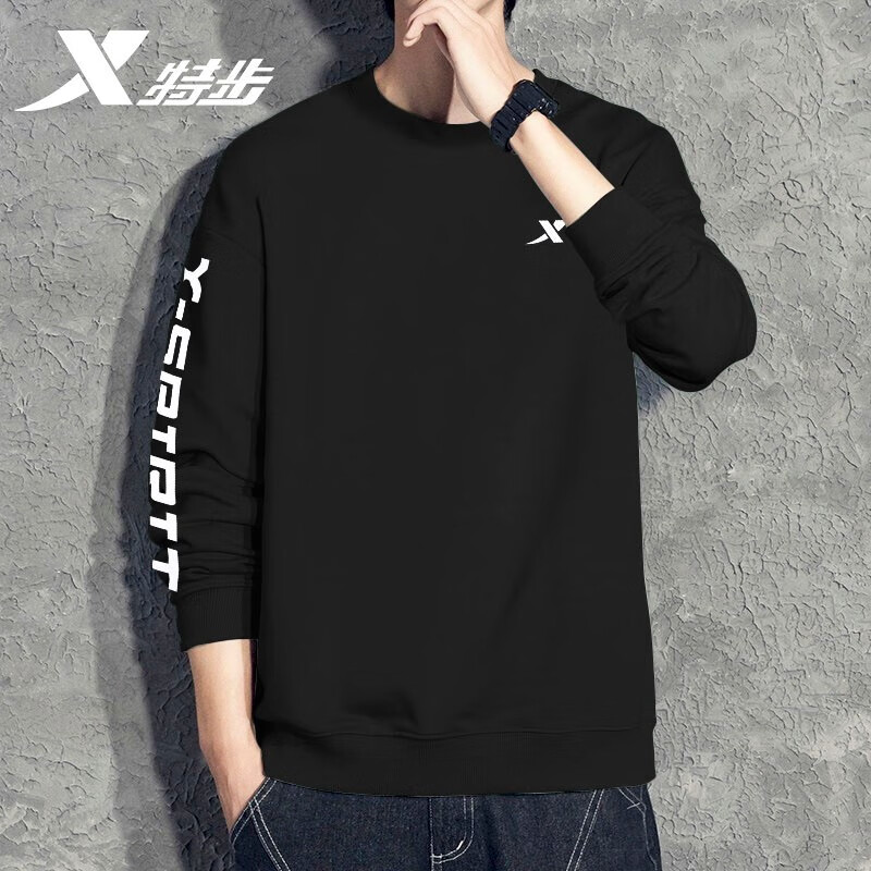 Special clothes casual long sleeved t-shirt men's clothes 2022 spring and autumn new brand clothes men's sportswear round neck Pullover Top Student loose clothes jacket men's black