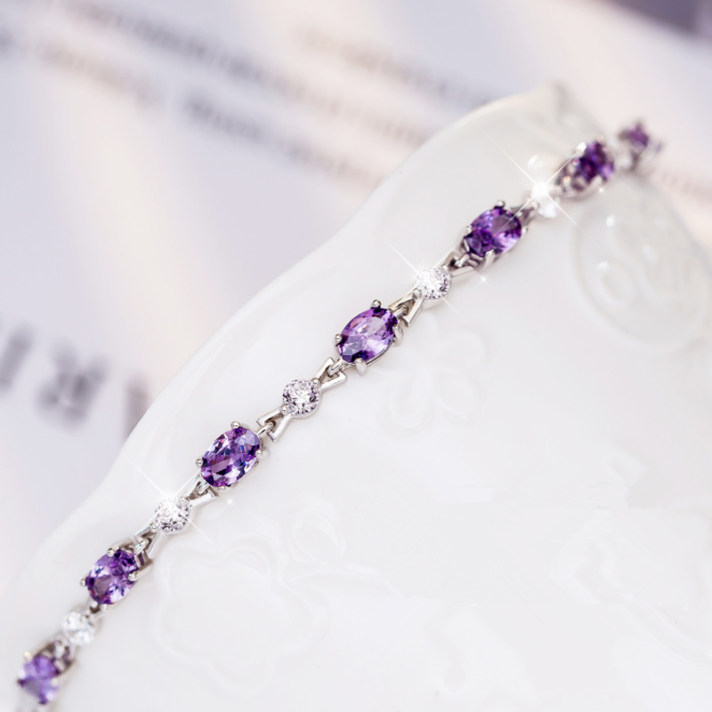 Qlady 水晶纯银手链