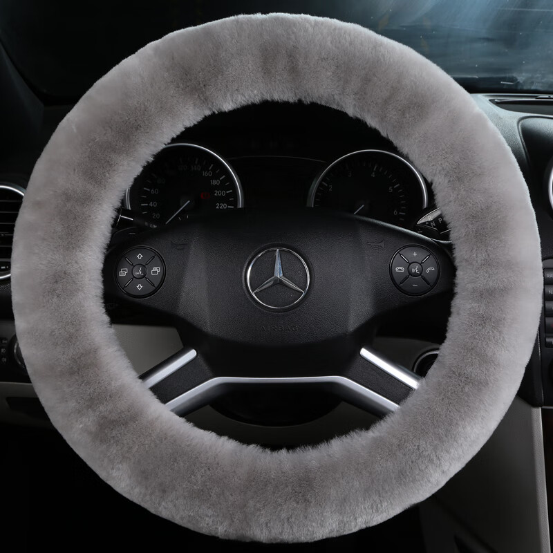 明仔 纯羊毛汽车方向盘套