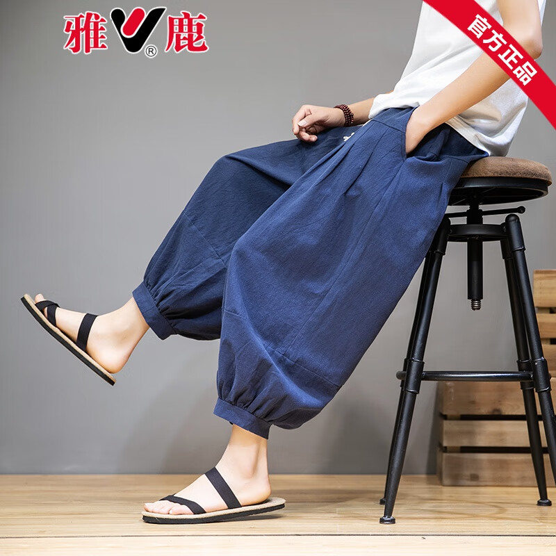 2022 luxury linen pants for men's casual pants