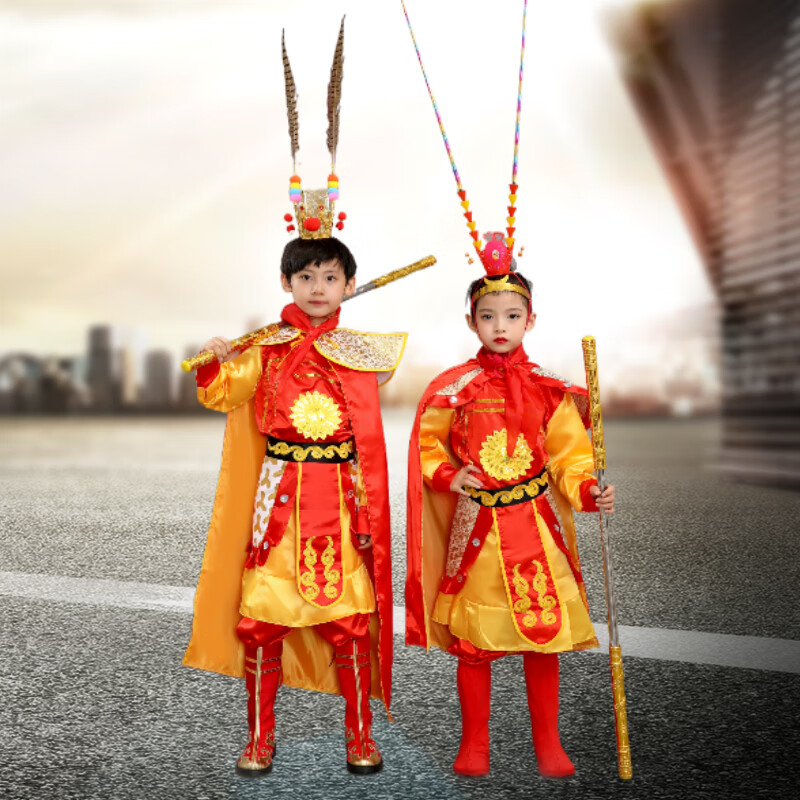 Journey to the West children's costumes costumes costumes characters props Monkey King Costume Set monkey king Qi Tian great sage Walker monkey costumes birthday costumes