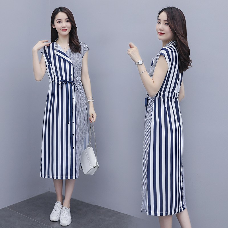 Ding Weiwei pregnant women's clothes 2022 summer clothes new Korean Short Sleeved pregnant women's dress loose large medium and long pregnant women's skirt summer pregnant women's clothes buttons can be untied