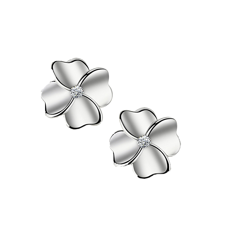 Winy 四叶草银 耳环