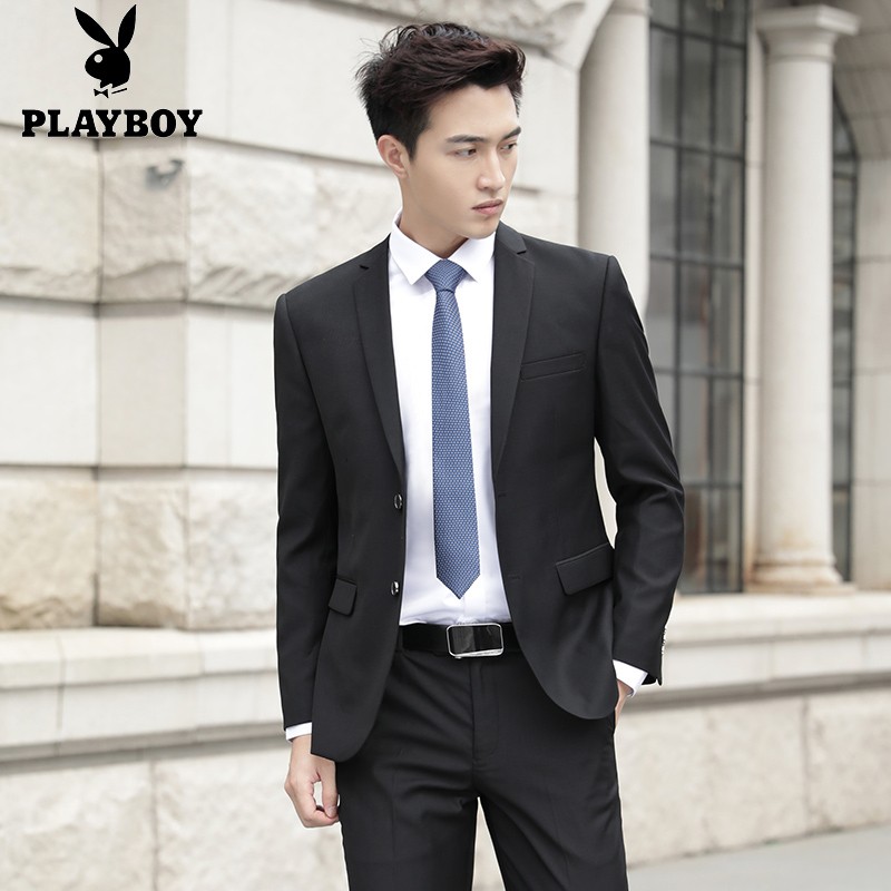 Playboy suit men 2021 new men's casual suit men's fashion handsome suit coat Korean slim groomsman bridegroom wedding business casual professional formal dress