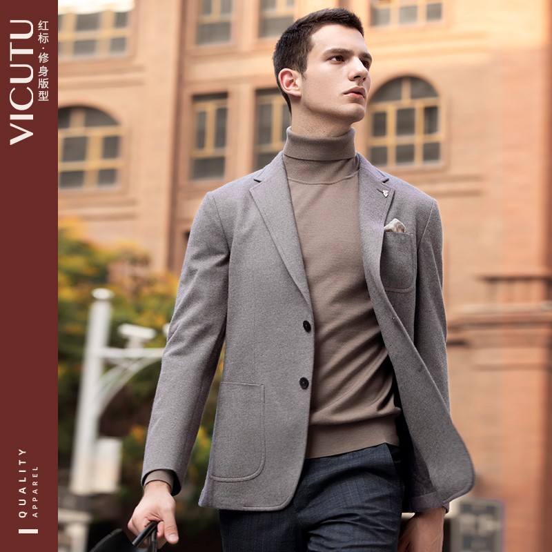 Victor VICUTU men's single suit light business spring new wool leisure fashion suit coat men's vrs88310006 [Hui]