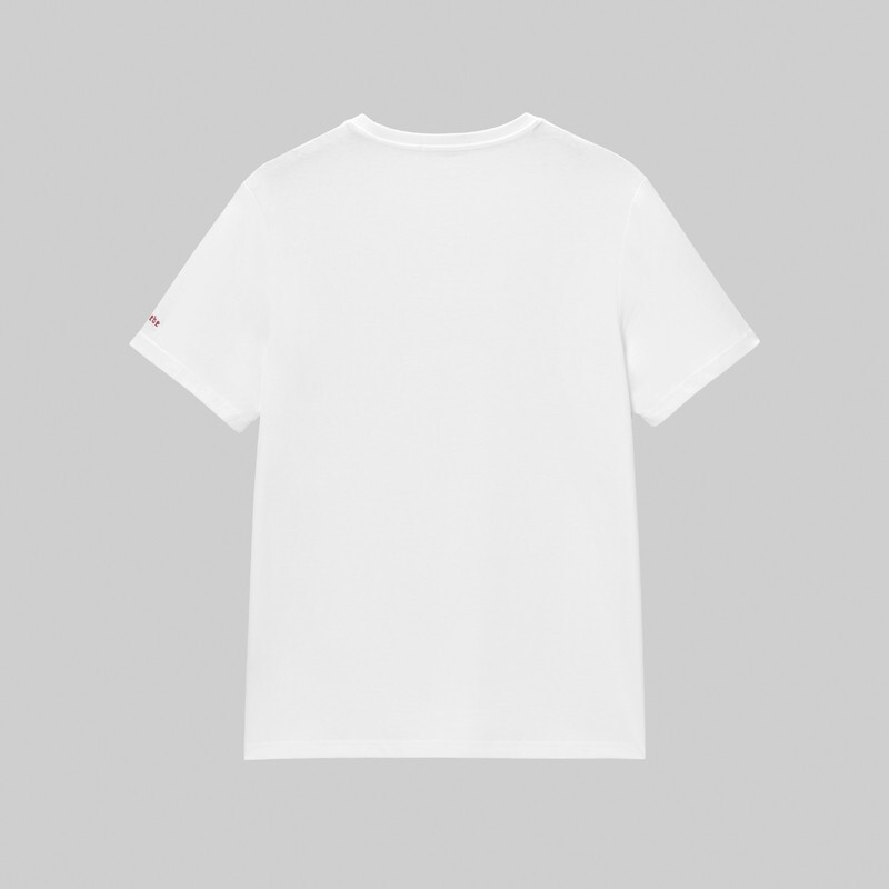 HLA Hailan home short sleeve t-shirt men's summer chest letter embroidery cotton skin friendly top hntbj2d230a Beige (P0) 165 / 84A (46)
