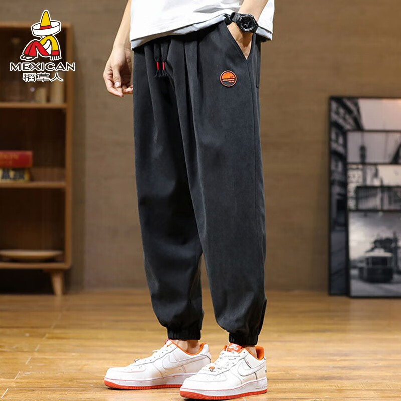 Scarecrow (Mexican) casual pants men's sports loose large men's fashion Harlan long pants men's drawstring wide leg micro elastic Leggings men's j9f1981130142