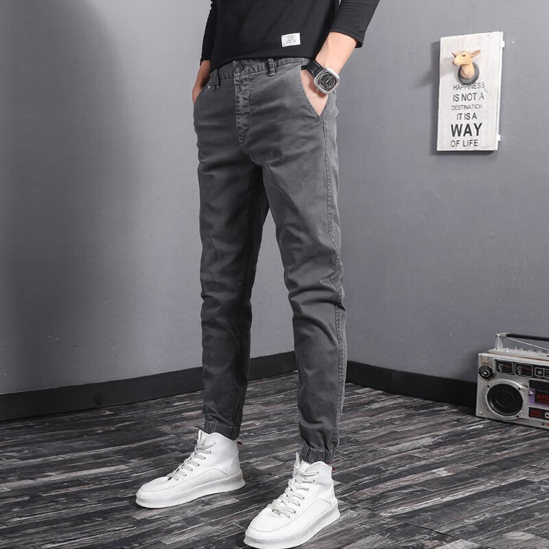 Lee Cooper casual pants men's overalls men's slim fit small feet spring new spring and autumn men's pants Harlan Leggings spring men's pants versatile
