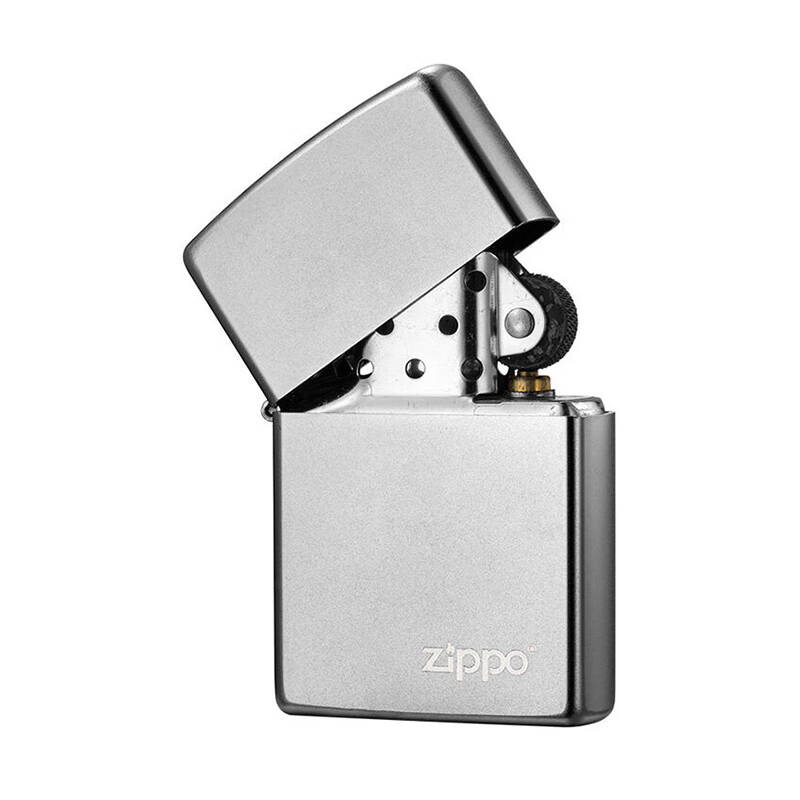 zippo 纯色镀铬 打火机商品图片-1