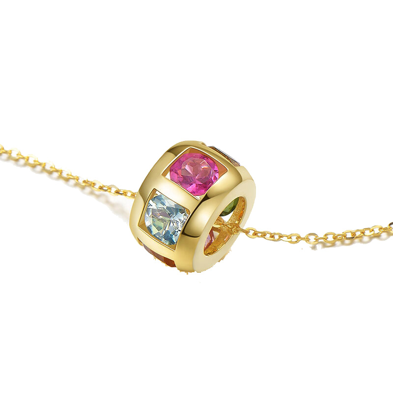 阿梵尼 18k金路路通吊坠项链