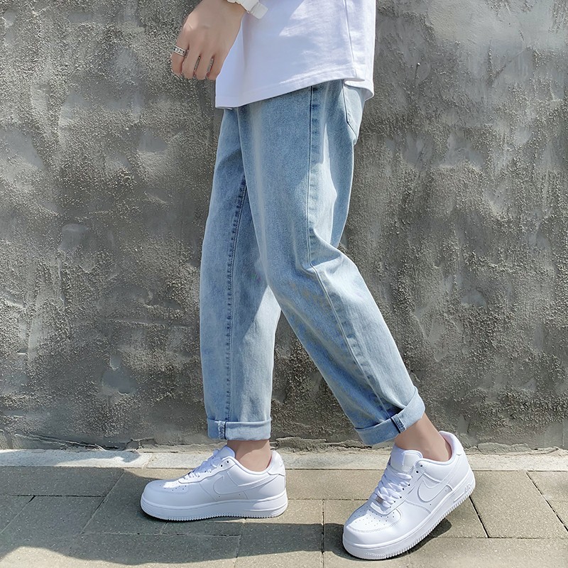 Crocodile shirt crocodile jeans men's summer loose fashion men's casual simple solid color breathable pants men's lace up casual pants men's HT 1021