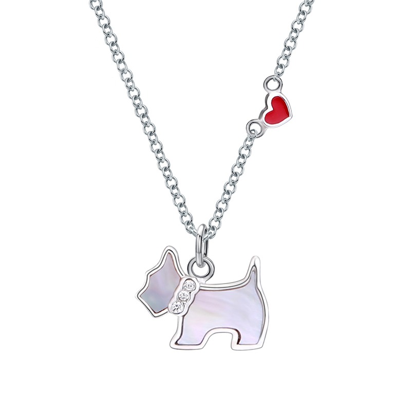 瑷嘉莎个性小狗锁骨链