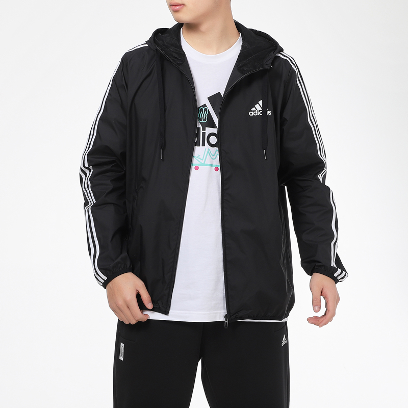 Adidas official flagship menswear 2022 spring new sport woven jacket casual wear windproof jacket