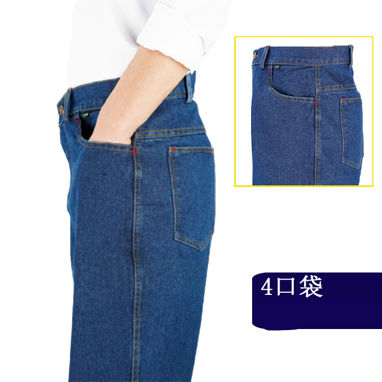 Ruixing pant denim overalls loose labor protection pants men's spring and summer multi pocket electric welder wear-resistant overalls workshop overalls