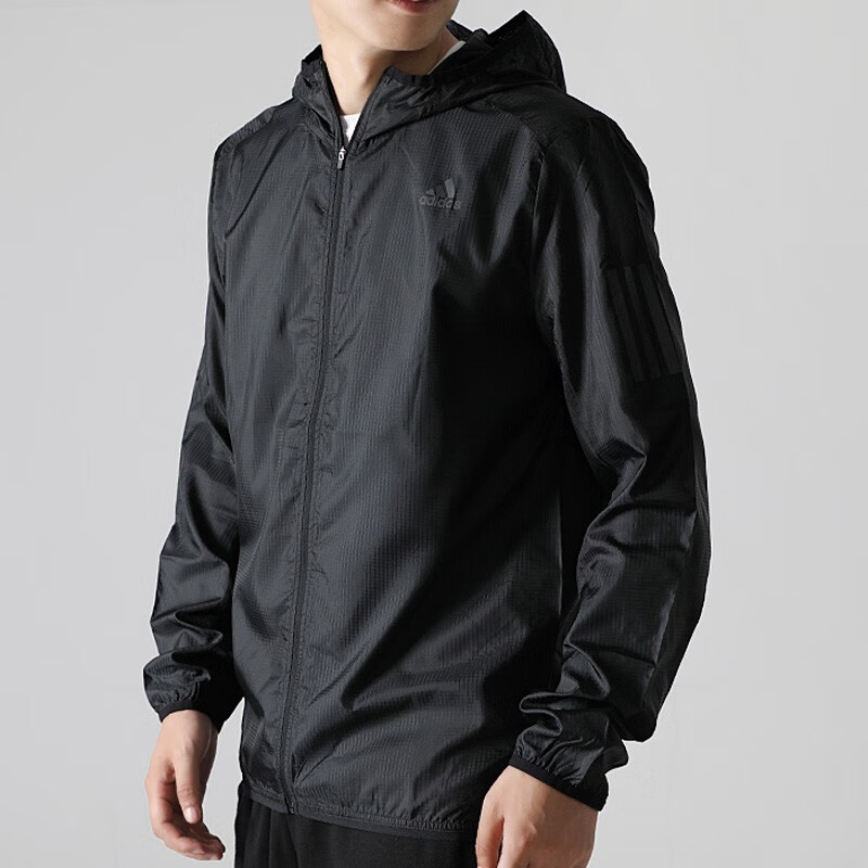 Adidas men's jacket 2022 spring new sportswear light hooded windproof skin clothes fashion casual woven windbreaker coat