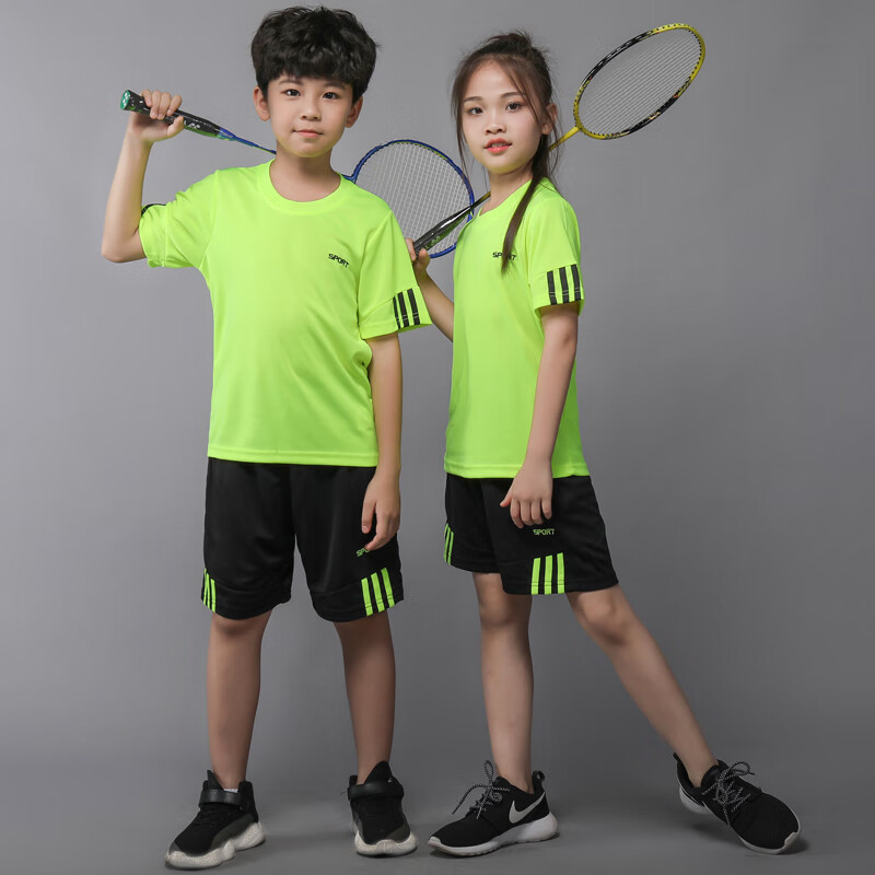 Yingbu children's badminton suit men's and women's table tennis suit tennis suit students' quick drying spring and summer tights training suit