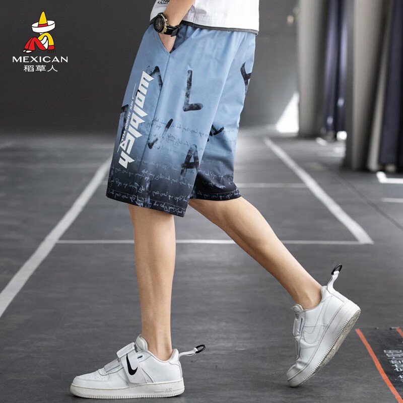 Scarecrow Mexican shorts men's straight quarter pants fashion casual quick drying shorts 18019dc8515a