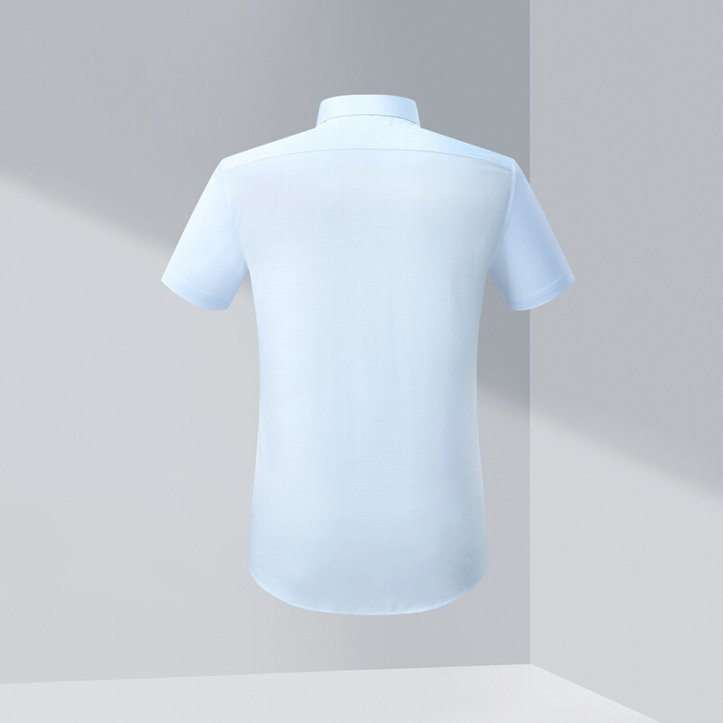 HLA Hailan home short sleeve dress shirt men's summer chest pocket fit short lining hncbd2q018a light blue pattern (18) 175 / 92a (40) CZ