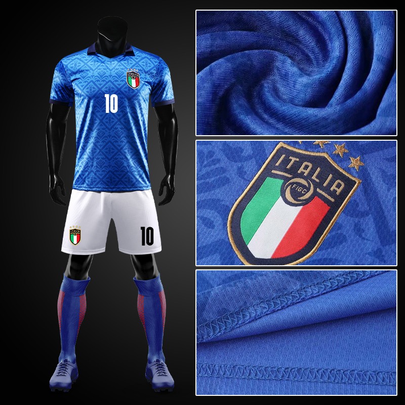 21 European Cup Italian Football Jersey Set men's customized short sleeve No. 10 insegne No. 19 Bonu No. 10 Baggio Jersey adult children's national team jersey xinsidu