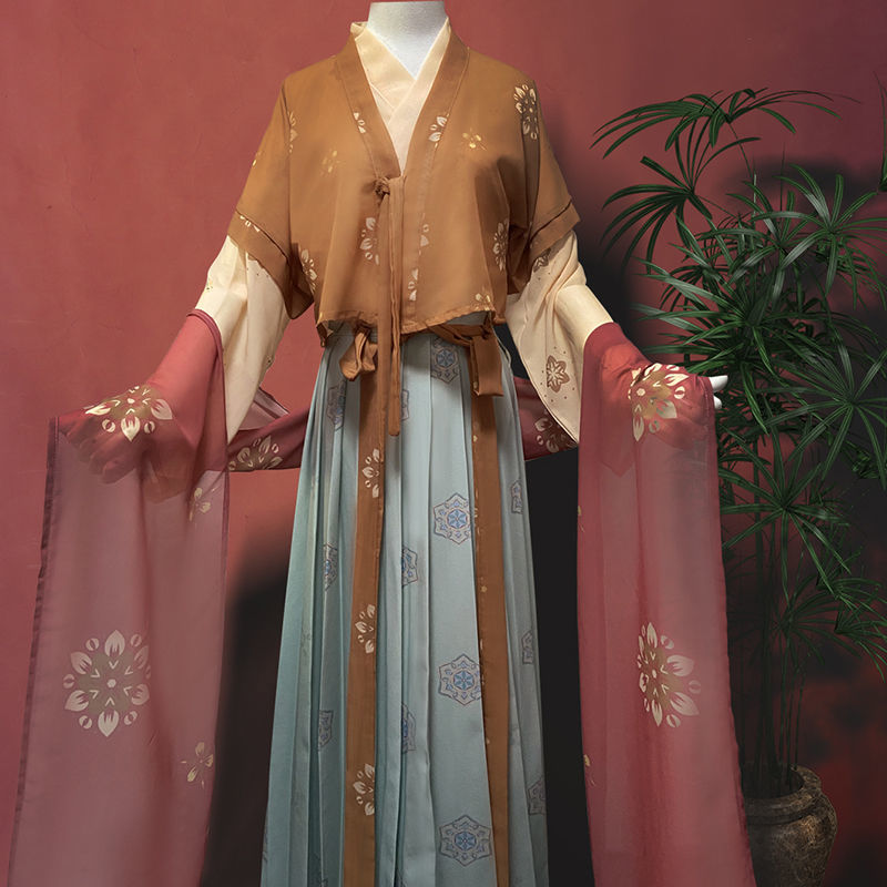 Hou Qiye's Han clothes Changle recovers the Han clothes made in Tang Dynasty, and the female Chinese style Tang Beizi pair skirt is waist length Ru skirt in spring and summer [finished on June 13]
