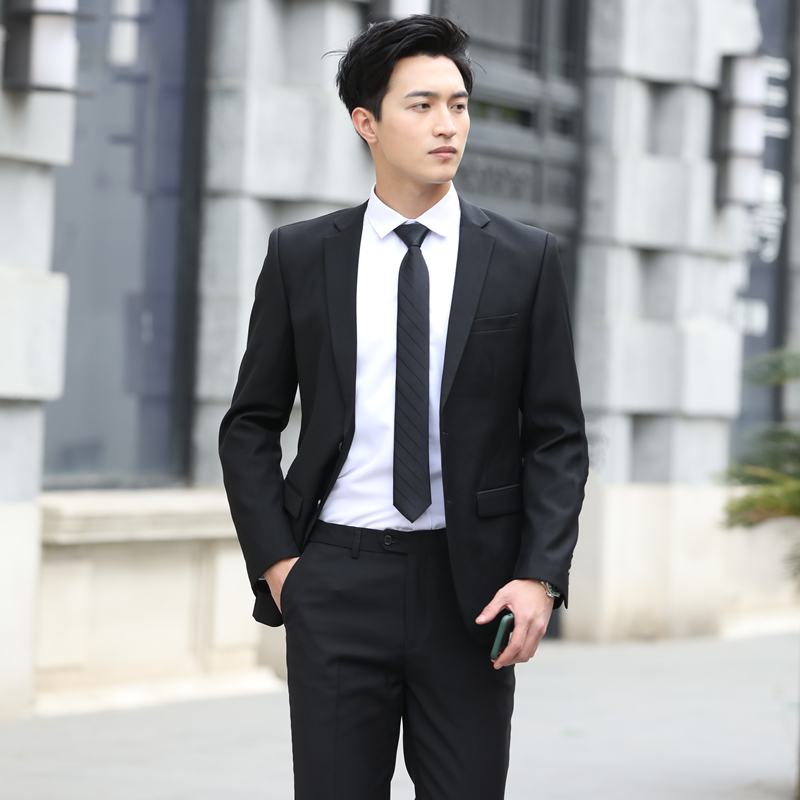 Suit suit men's coat youth Korean version slim groom wedding best man suit business casual wedding interview professional formal suit male student graduation work clothes