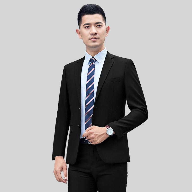 Vorlansa suit suit men's suit men's summer slim fit business dress 4S shop tooling sales department bank work dress men's dress wedding groom and best man's dress