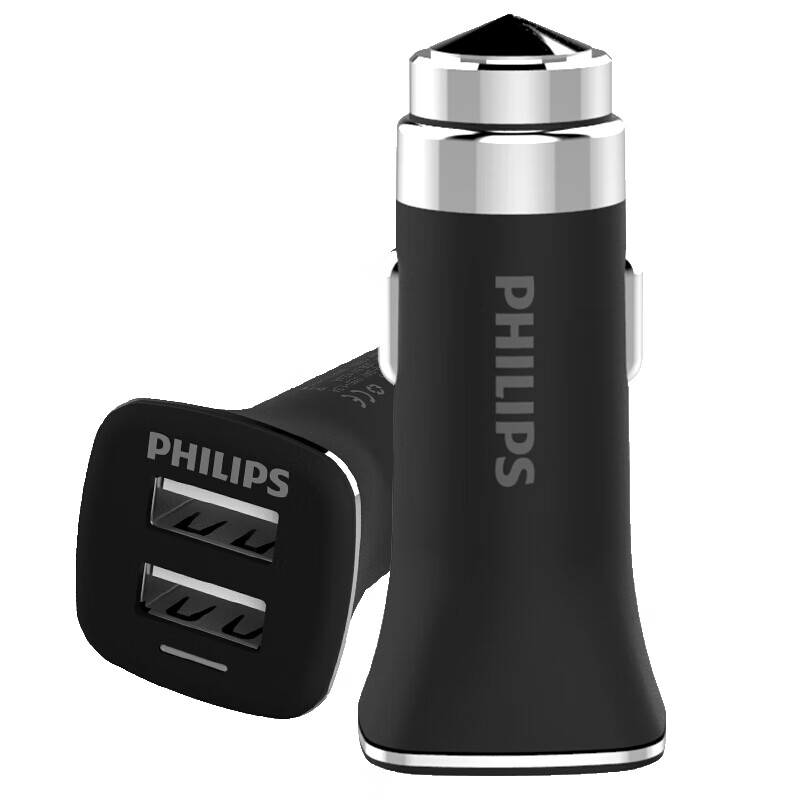 飞利浦双USB快充车载充电器