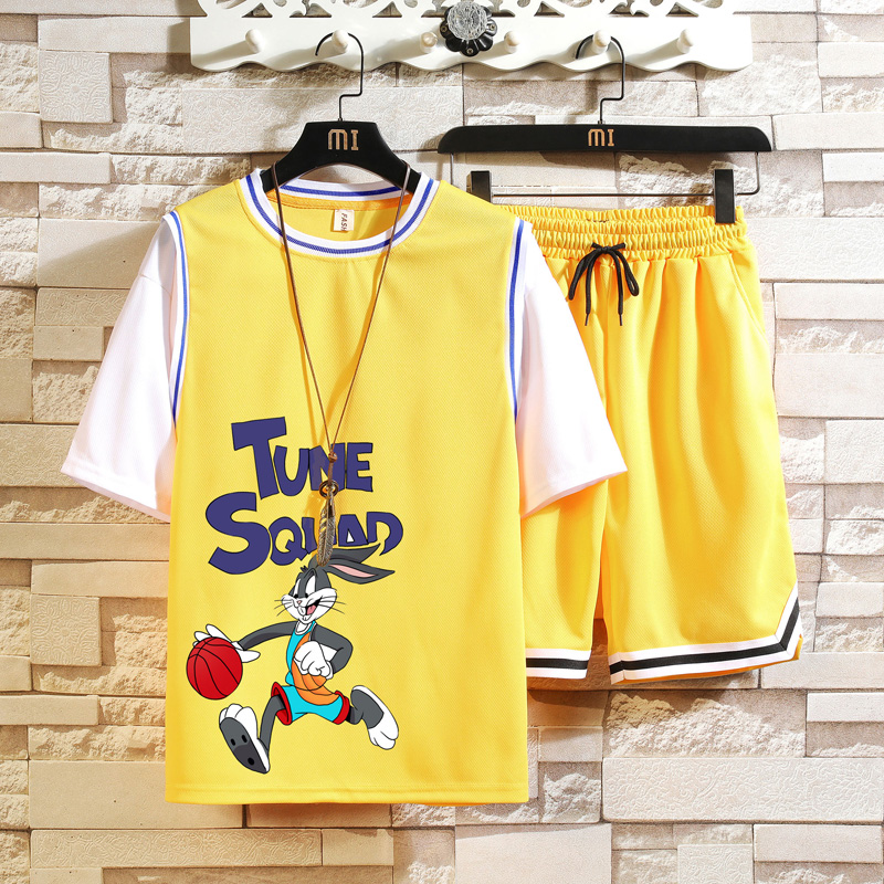 ℘ boys from 13 to 15 years old, junior middle school students and senior high school students wear boys' basketball suit in summer, two short sleeved big boys' quick drying jerseys, teenagers and middle school students' Campus Football Club