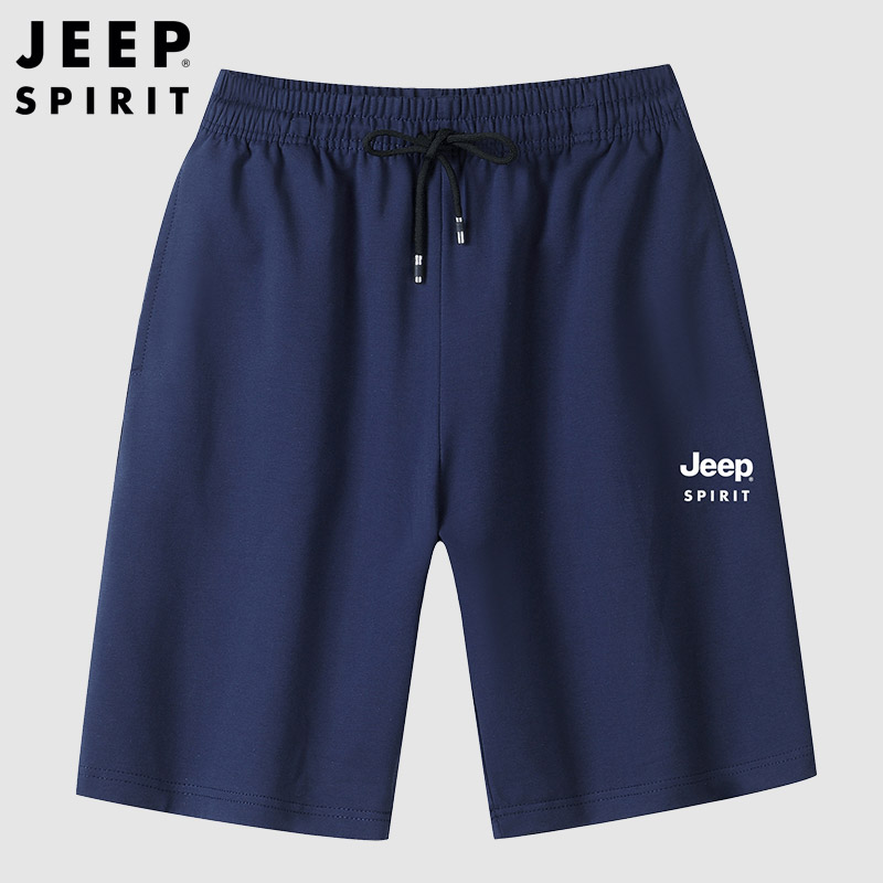 Jeep Jeep SHORTS MEN 2022 summer young and middle-aged outdoor sports breathable casual shorts pure cotton five point pants men jhl6157