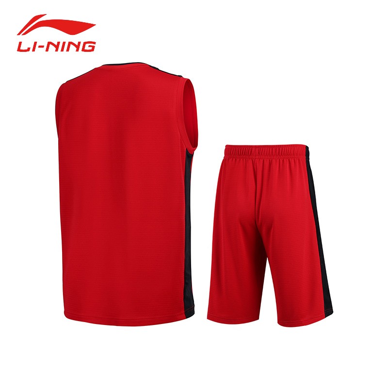 Li Ning basketball suit men's football shirt training team suit large match ball shirt breathable sportswear