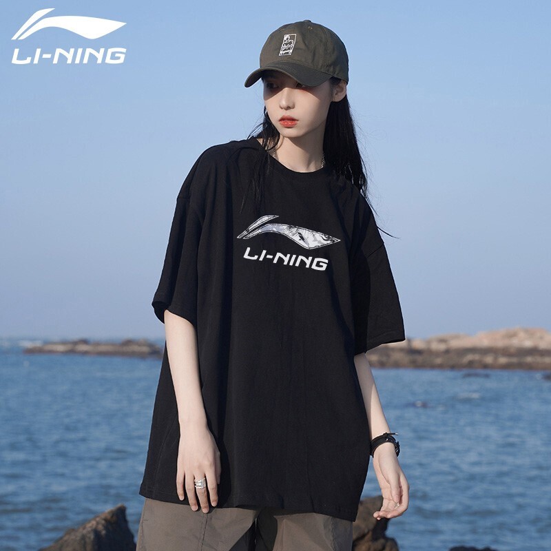 Li Ning short sleeved T-shirt women's 2022 spring and summer Hong Kong Style loose half sleeved men's and women's same style lovers' student versatile fashion brand top