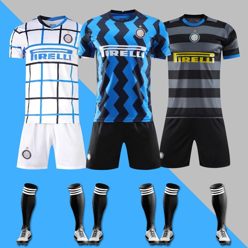 Renli 21-22 Inter Milan home and away football suit No. 15 nosiwi children's football suit men's and women's game sports training team uniform can be customized