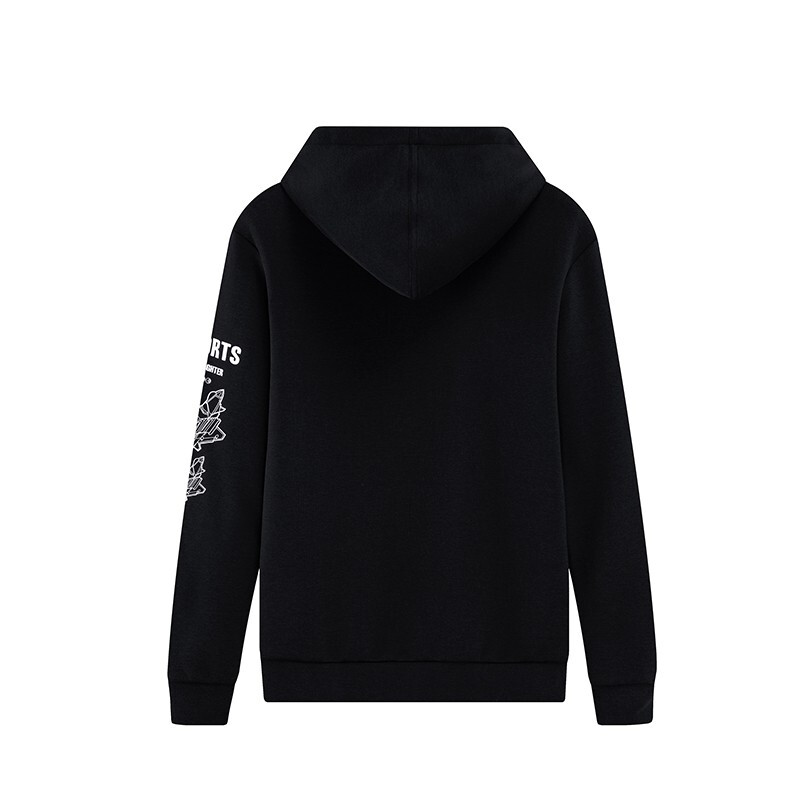 Hongxing Erke sweater men's hooded Guochao sports casual wear Hooded Sweater men's 51221389091 black 2XL