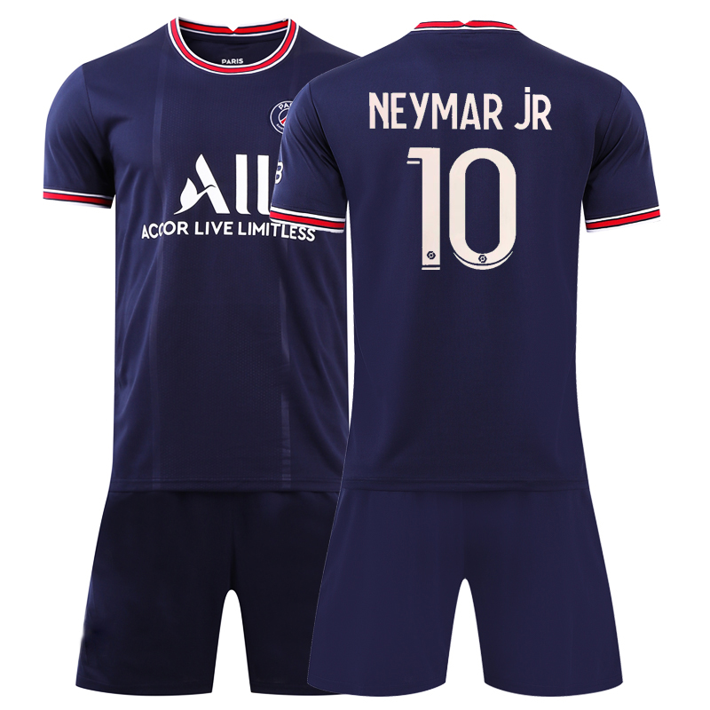 Gefantu 22 big Paris jerseys long sleeved training clothes team clothes customized No. 10 Neymar No. 7 mbape Jerseys football clothes training clothes Set Boys' and children's printing number group purchase