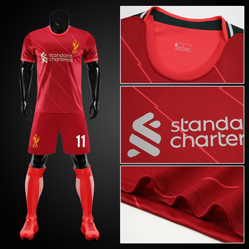 Liverpool Football Jersey Set men's customized printed adult and children's Salah Football Jersey MANET team uniform Van Dyke football shirt coyiqiao