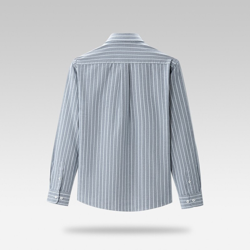 HLA Hailan home long sleeve casual shirt men's autumn vertical stripe fresh and comfortable top hnead3d144a light gray stripe (E4) 175 / 92a (40)