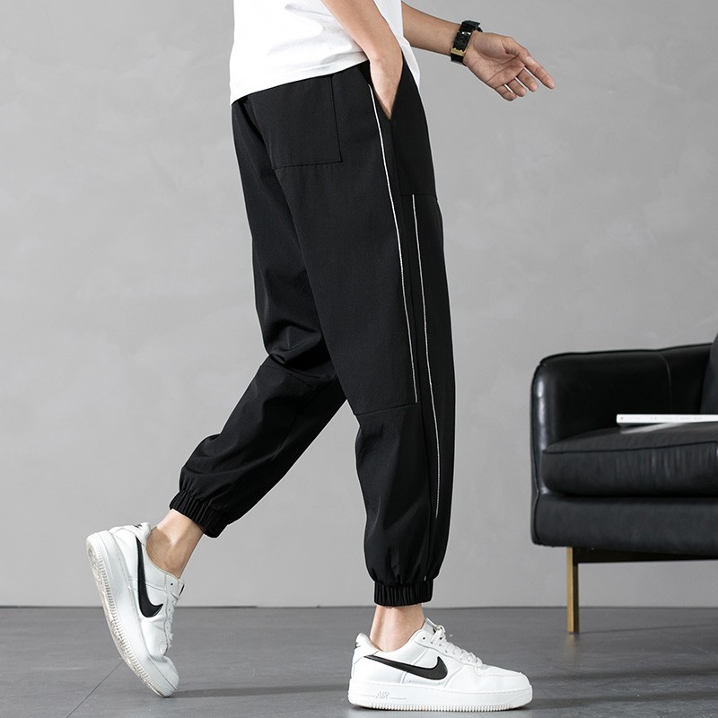 Maigobao ice silk pants men's spring and summer 2022 new men's casual Capris loose trend men's sportswear Leggings youth wide leg elastic fashion brand