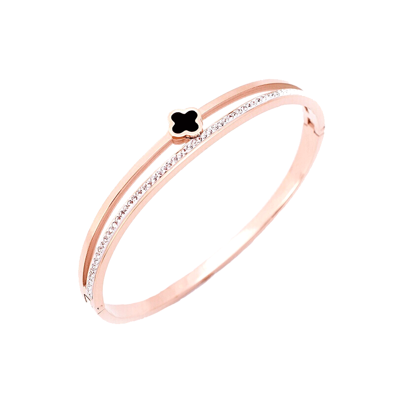 劳拉图 满钻四叶草手镯