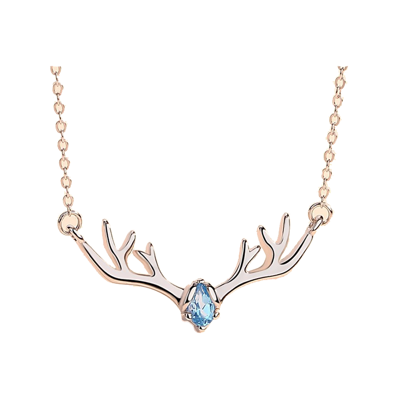 宾希尼小鹿角银项链