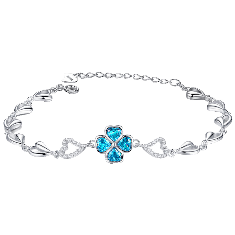 豪至尊君四叶草925银手链