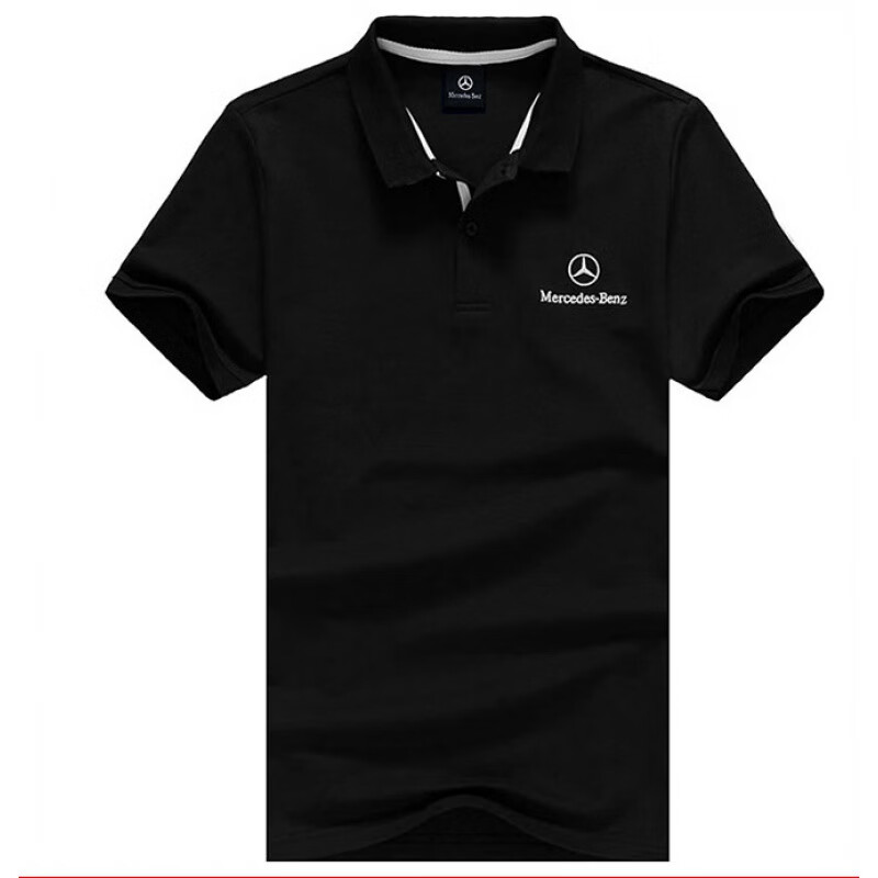 On the way, rain Benz 4S store summer work clothes T-shirt after-sales men's garage work clothes short sleeved polo shirt car washing half sleeved work clothes