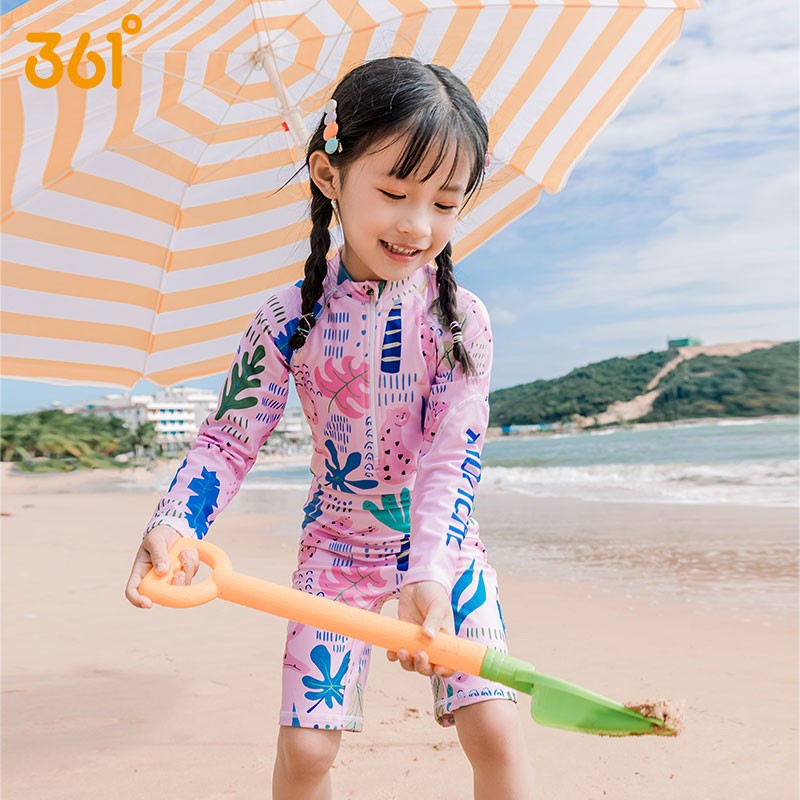 361 degree children's swimsuit cute baby one-piece long sleeve Swimsuit NEW children's swimsuit