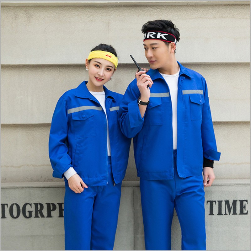 Shimongqi spring and autumn labor protection work clothes men's and women's reflective strip auto repair long sleeve suit electric welding clothes factory workshop workers customized batch