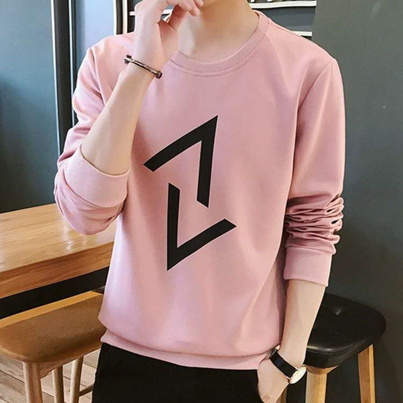 Autumn new male Korean student long sleeve t-shirt men's fashion round neck casual Pullover Top