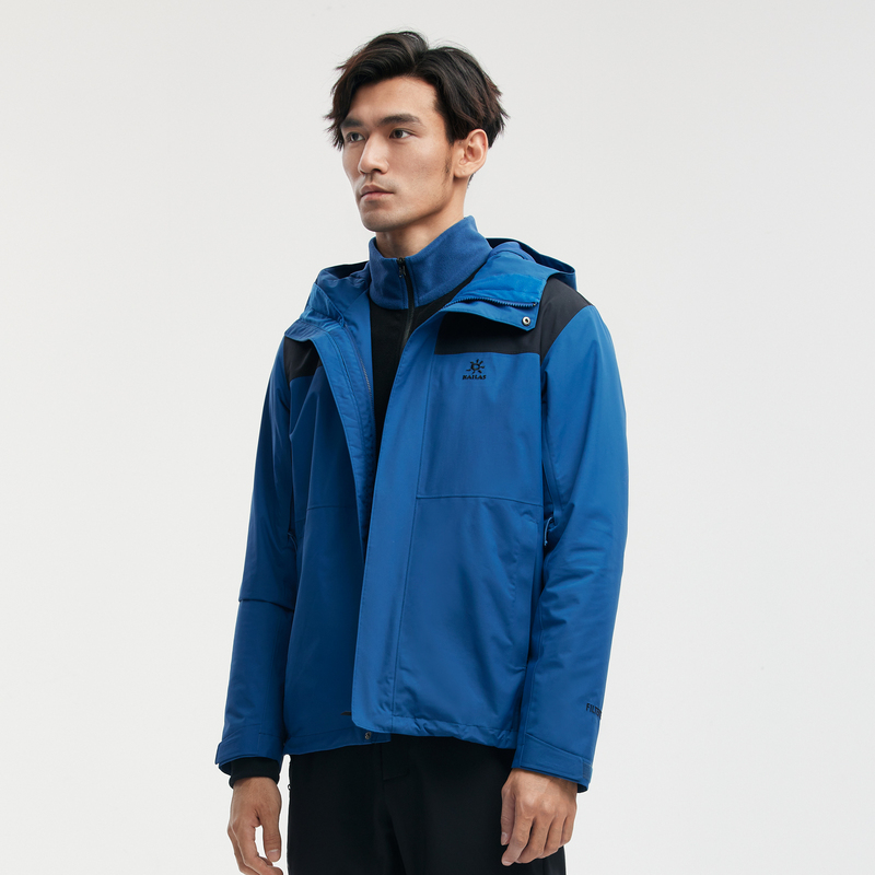 Kaile stone fleece three in one assault jacket men's detachable outdoor mountaineering jacket warm, windproof, breathable and waterproof jacket