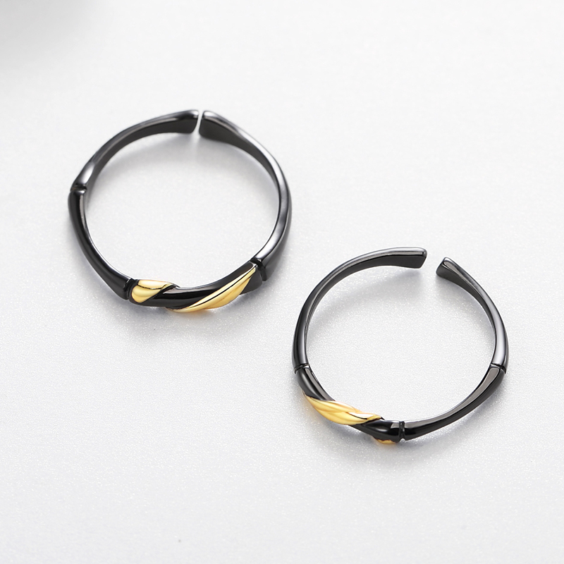 沫兰 时尚个性情侣戒指