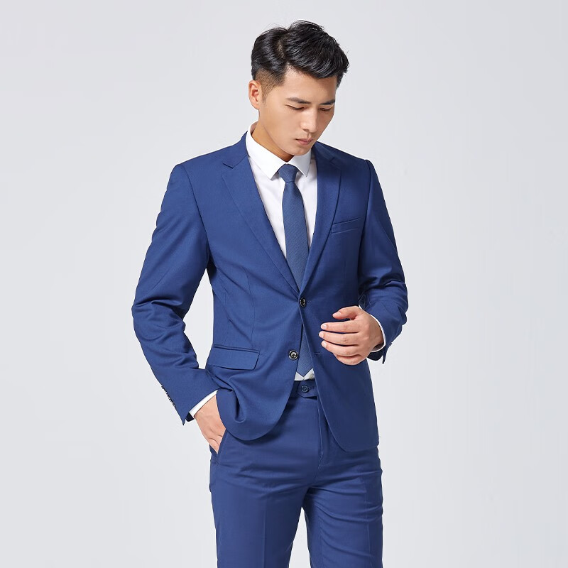 Haipaihaoyu suit suit men's slim fit business suit micro elastic suit west two button middle slit