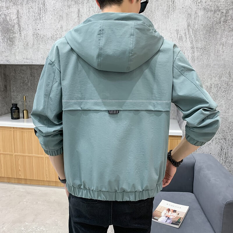 FOSS Phil spring and summer new men's coat Korean fashion handsome jacket hooded fake two men's clothes spring